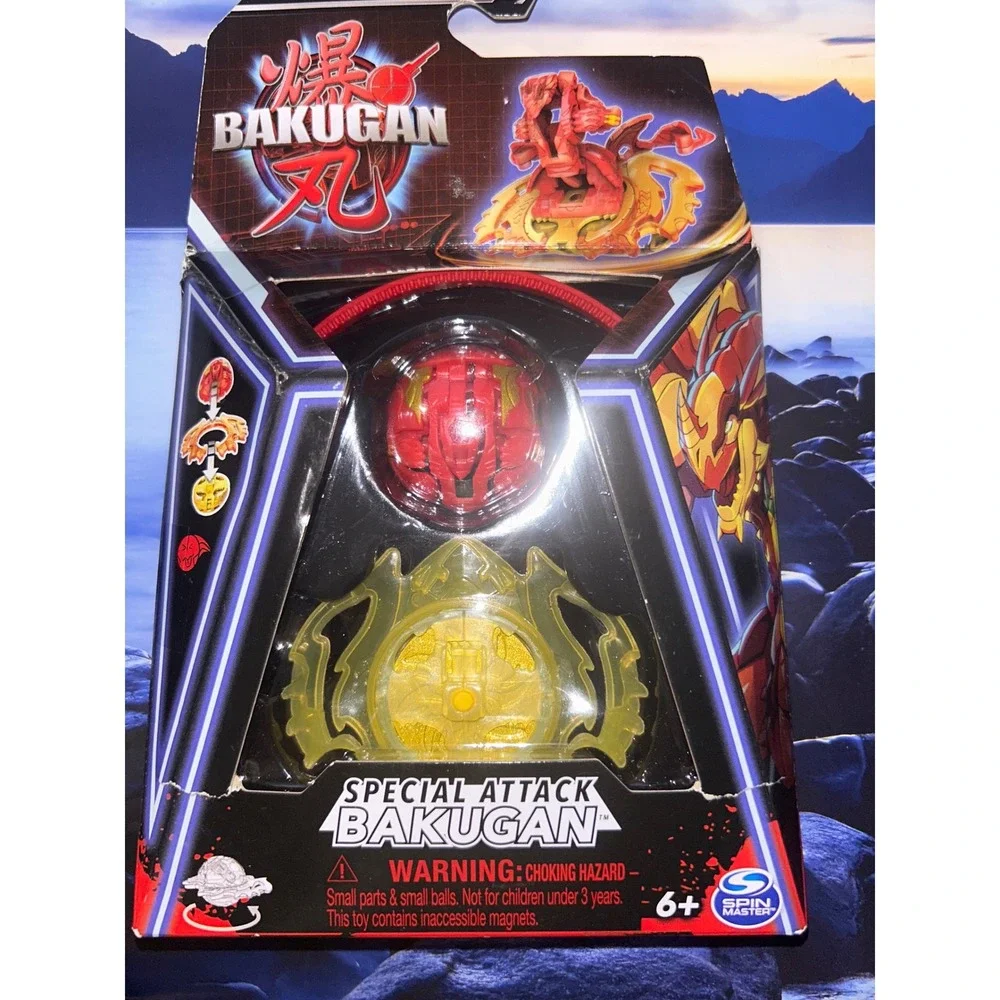 Bakugan Special Attack Dragonoid Red & Yellow Transforming‎ Toy NIB